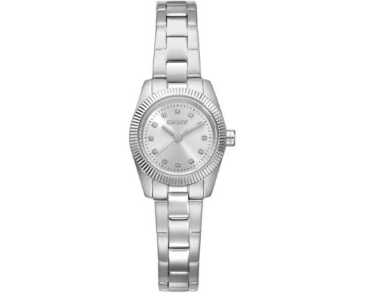 DKNY Women's Mini Silver Dial Stainless Steel Bracelet Watch
