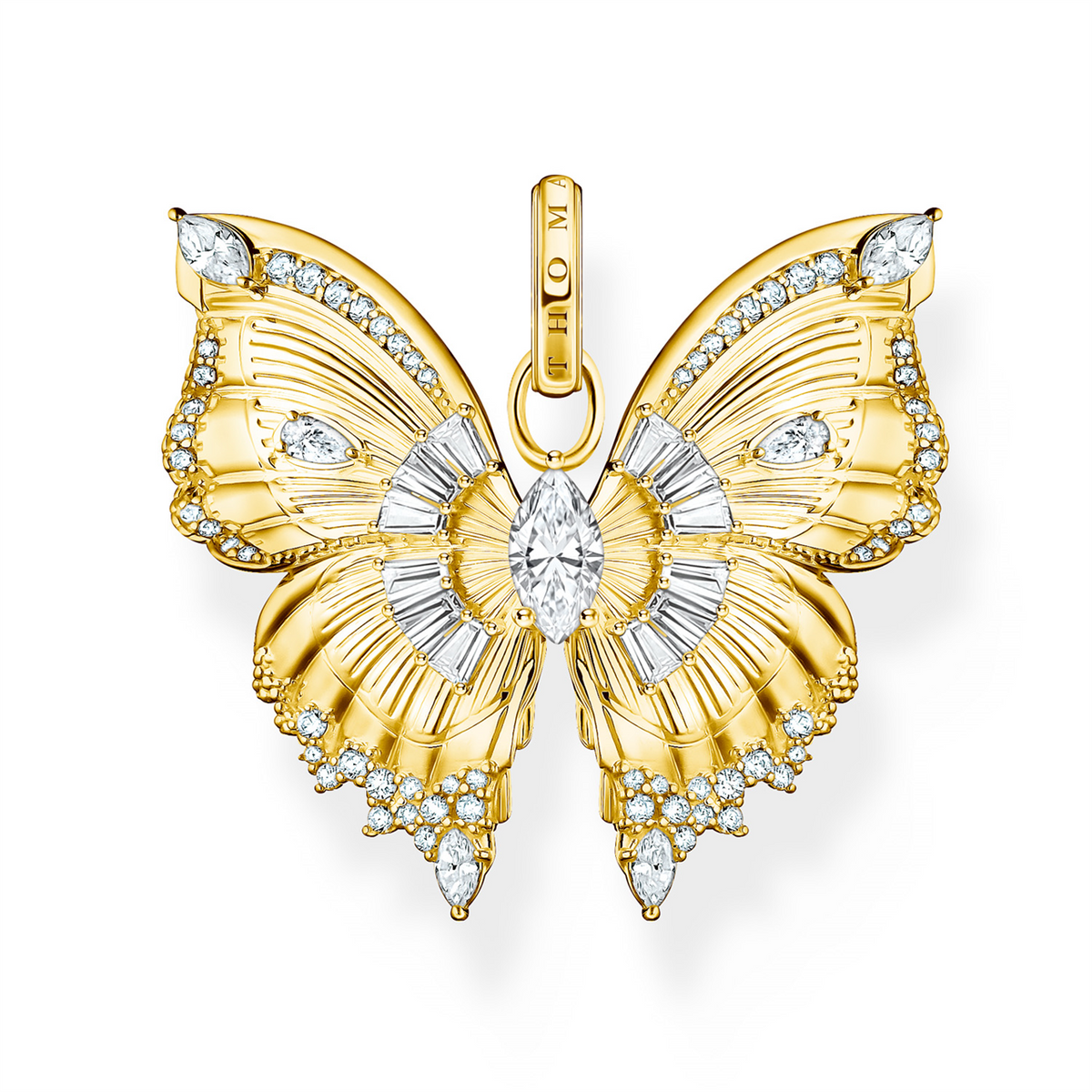 Thomas Sabo Butterfly Paradise Pendant In Gold