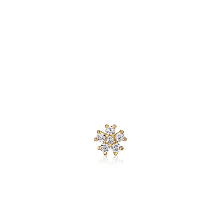 Anie Haie Silver Sparkle Flower Barbell Single Earring