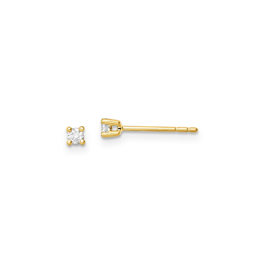 Gold Solitaire Lab Grown Diamond Studs