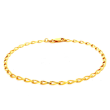 Open Diamond Curb Bracelet in Yellow Gold
