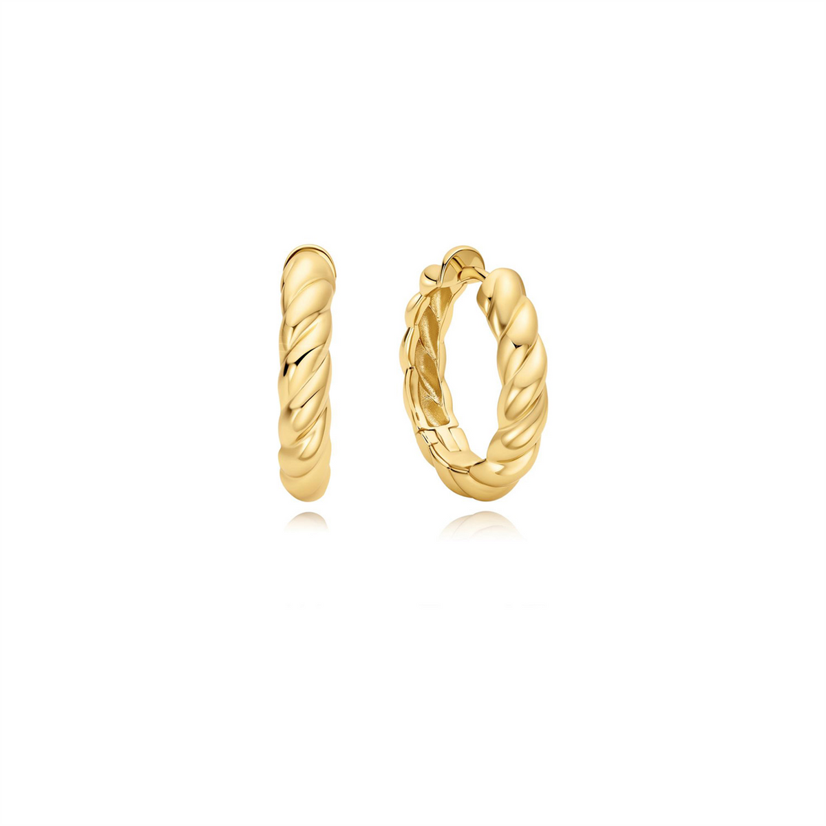 Ania Haie Twist Huggie Hoop Earrings