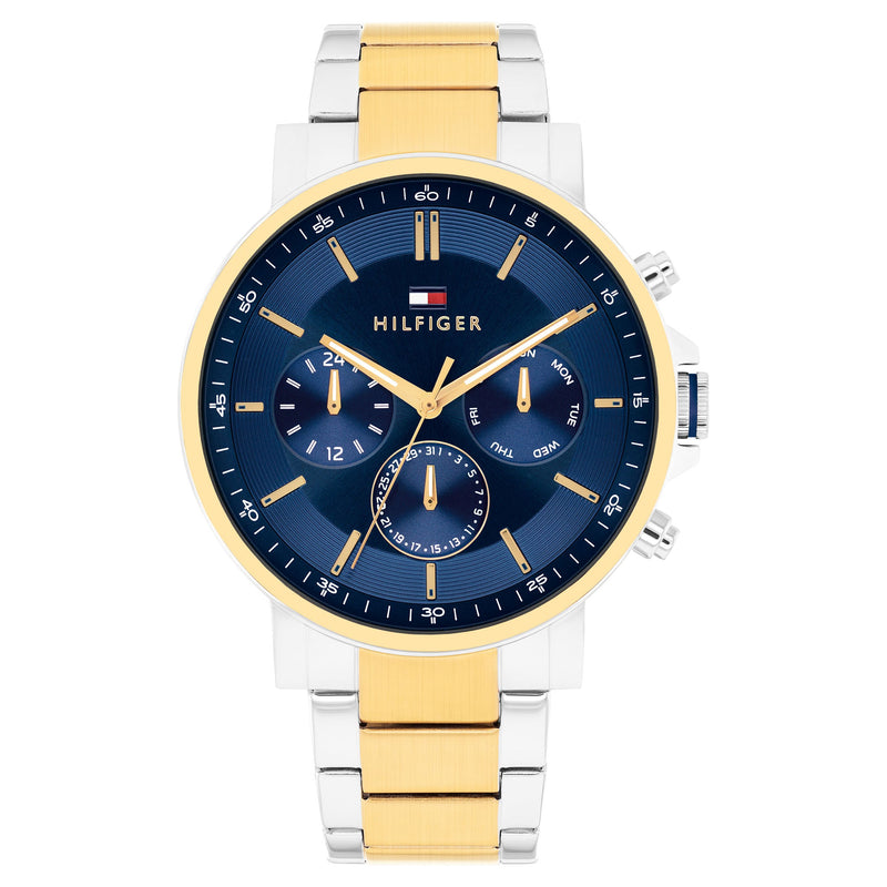 Tommy Hilfiger Two-Tone Steel Blue Dial Multi-function Men's Watch