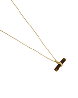 Kirstin Ash Tigers Eye T-Bar Necklace
