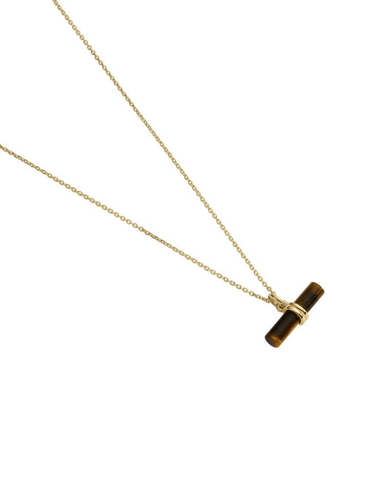 Kirstin Ash Tigers Eye T-Bar Necklace