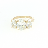 Diamond Trilogy Ring Set in 18k Yellow Gold