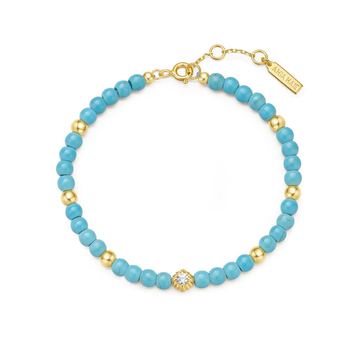Ania Haie Gold Lab Created Turquoise Bracelet