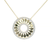 Diamond Open Circle Necklet Set in Yellow Gold