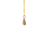 Black Diamond Pendant in Yellow Gold