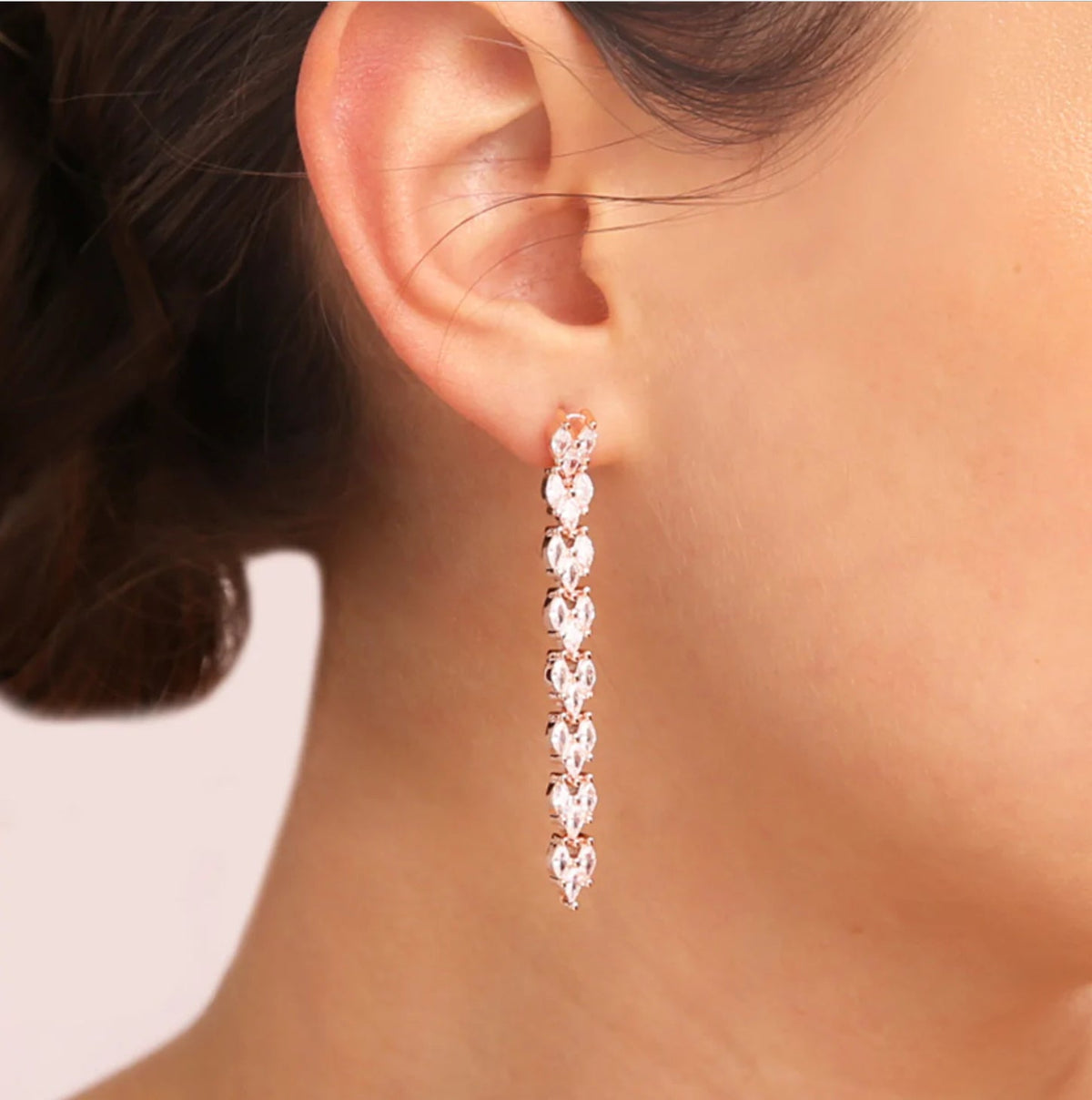 Bronzallure Alitissima Cubic Zirconia Long Pendant Earrings