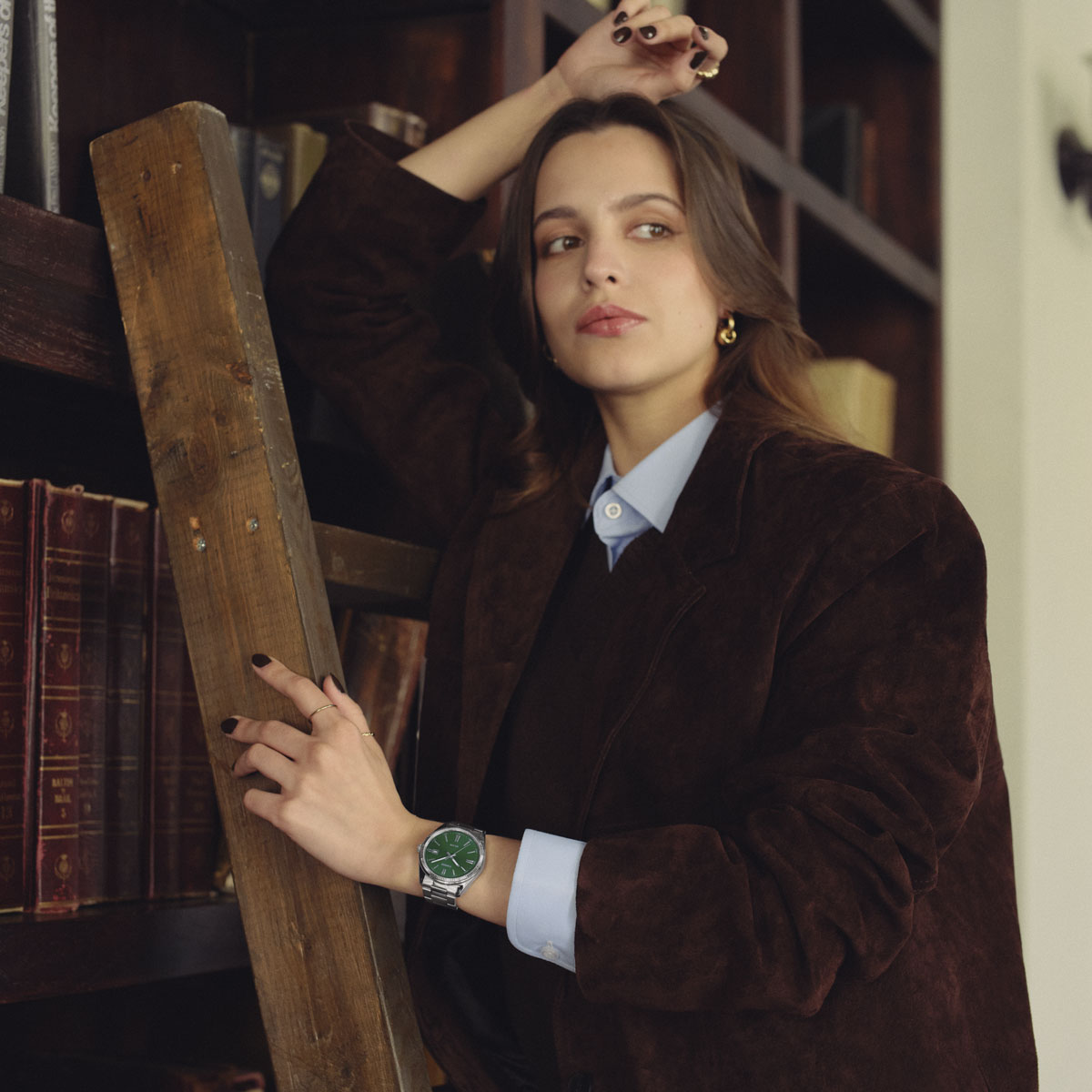 Casio Silver Steel Green Dial Men's Watch MTP1302PD-3A