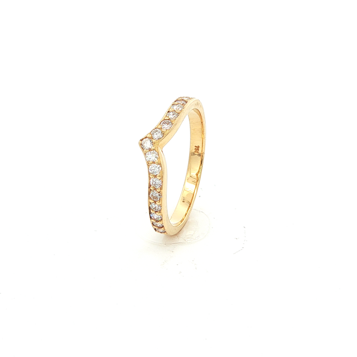Diamond Ring in 18ct YG with 17x.02ct Dia SZ M1/2
