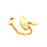 Heart Charm Embossed Children Brooch in Yellow Gold