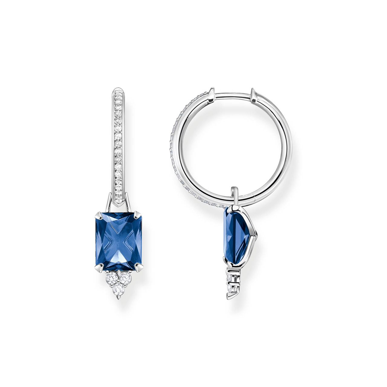 Thomas Sabo Heritage Blue Dangle Hoops