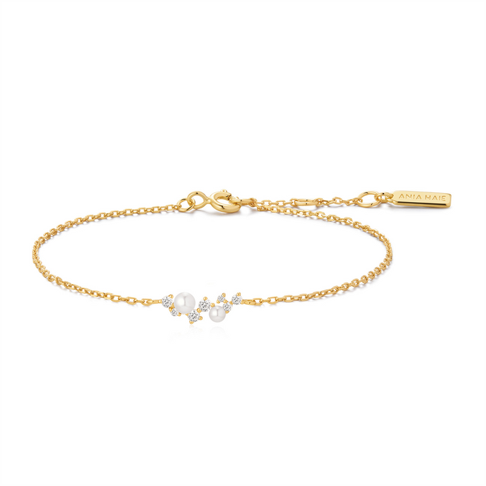 Ania Haie Shell Pearl Cluster Bracelet