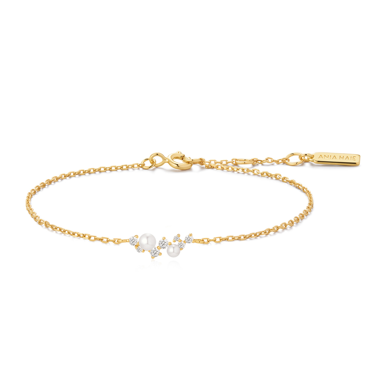 Ania Haie Shell Pearl Cluster Bracelet