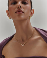Ania Haie Gold Interlocked Pavé & Polished Knot Necklace