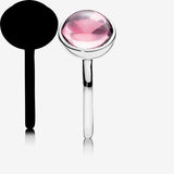Silver ring with pink cubic zirconia - 54