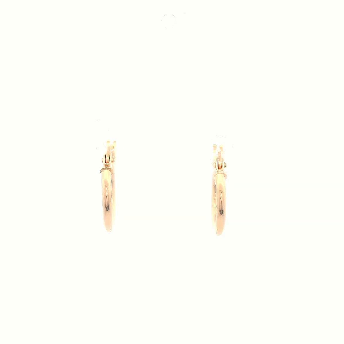 9 Carat Yellow Gold Plain Hoop Earrings