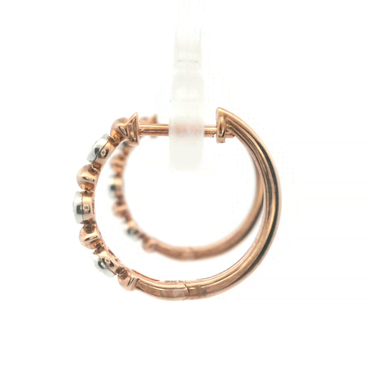 Rose Gold Diamond Hoops