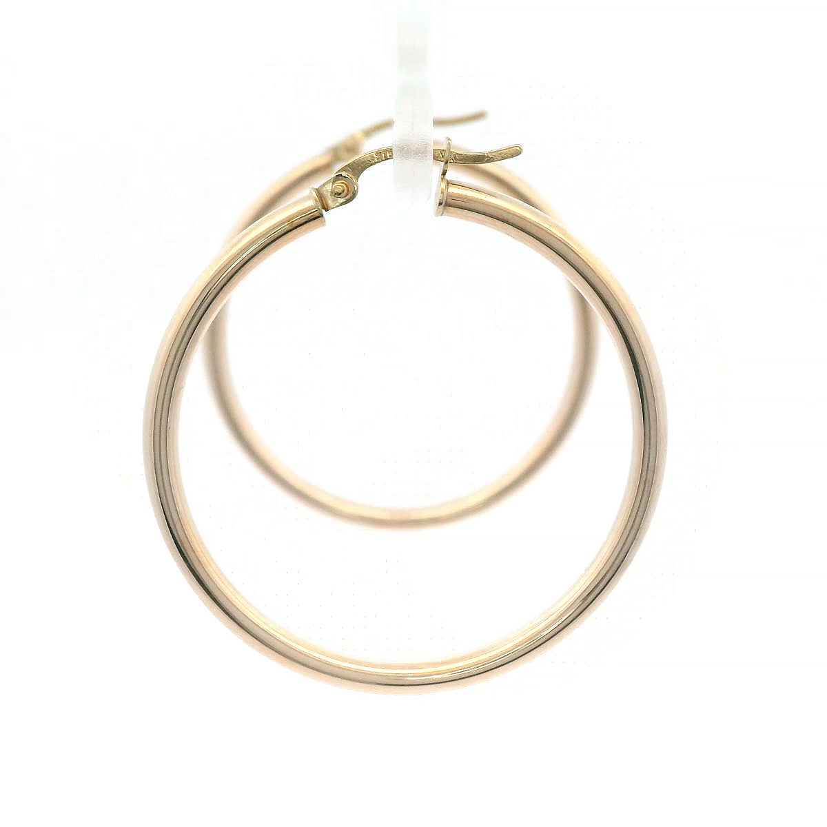 Yellow Gold Plain Hoop Earrings