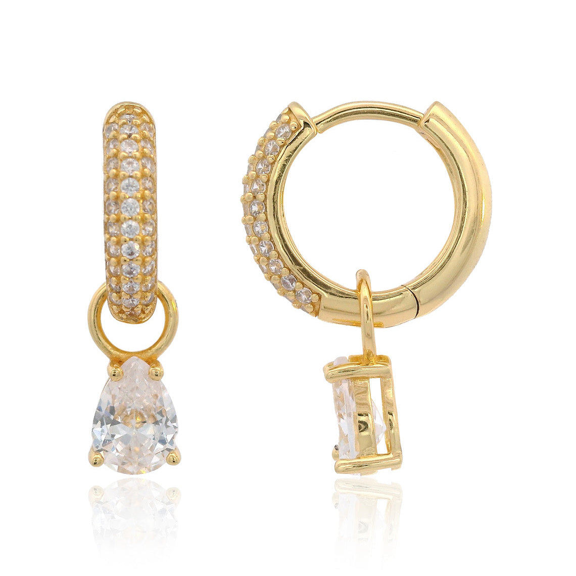 Georgini Wisteria Duo Gold Tone Earrings