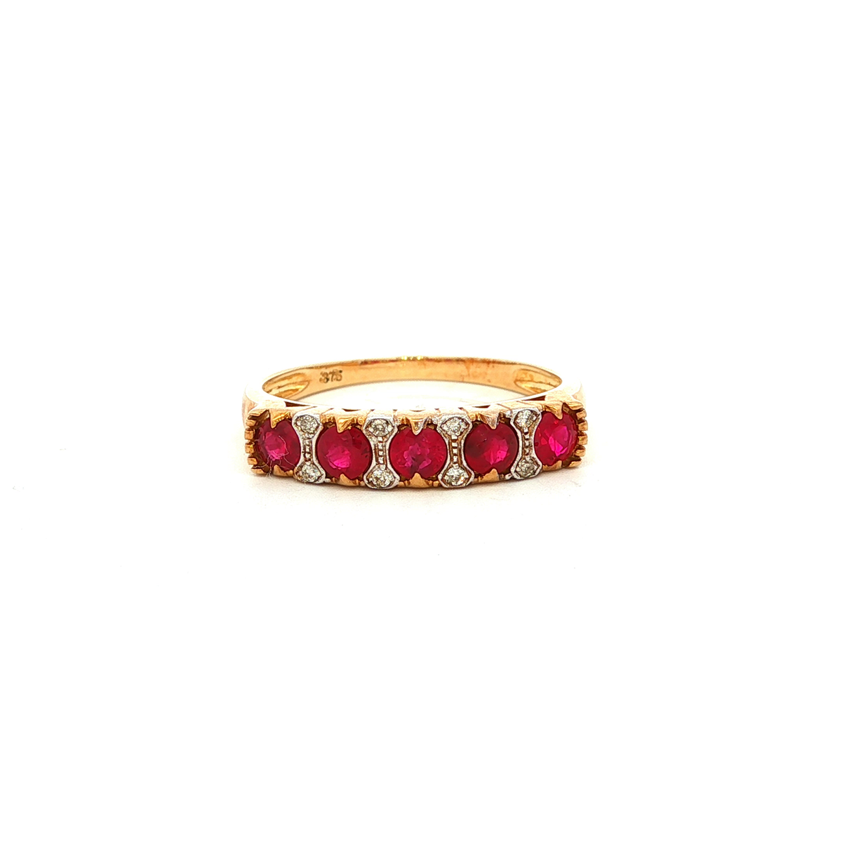 Ruby and Diamond Ring in Yellow Gold