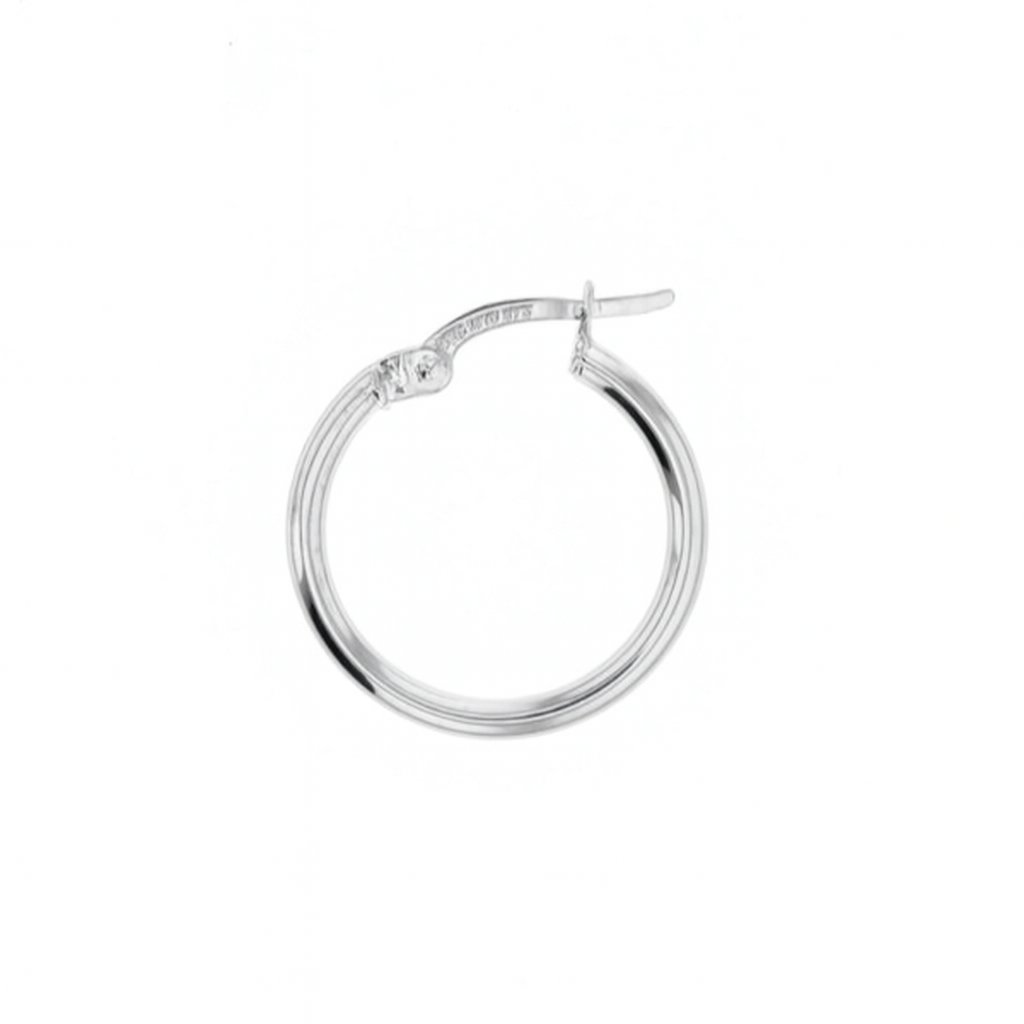 9W Silver Filled Plain Hoop Earrings