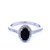 Oval Sapphire and Diamond Ring in 9 Carat White Gold.