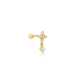 Ania Haie Gold Star Dangle Barbell Single Earring
