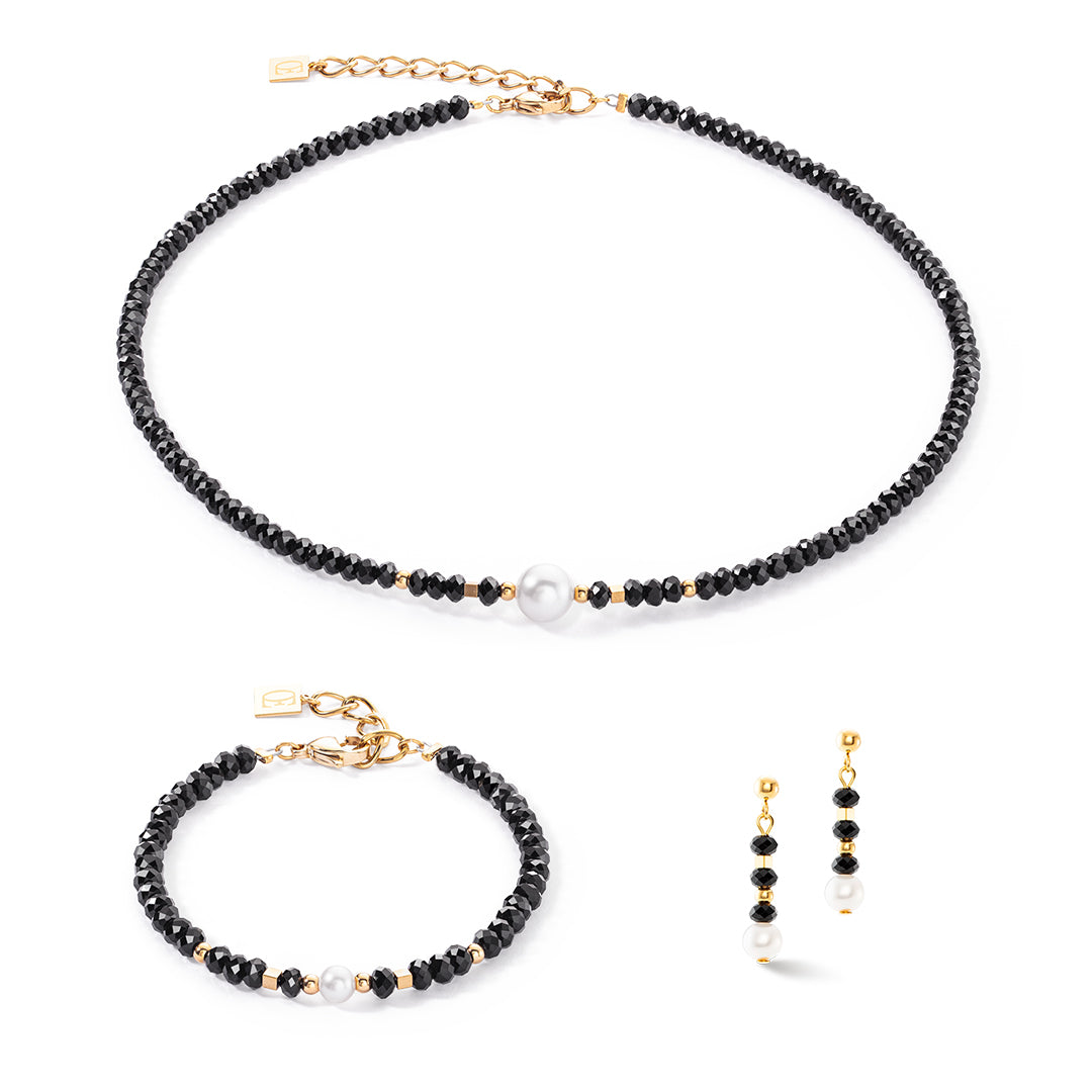 Mystic Black Crystal Pearl Necklace