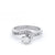 Diamond Ring with Swept Shoulder Sides set in White Gold