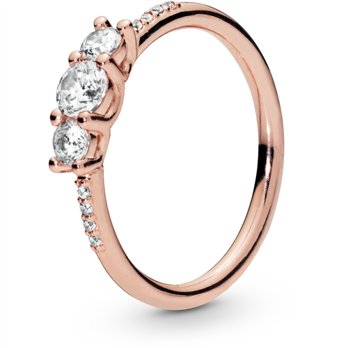 Clear Three-Stone Ring