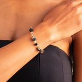Coeur de Lion GeoCube Natural Onyx & Gold Bracelet