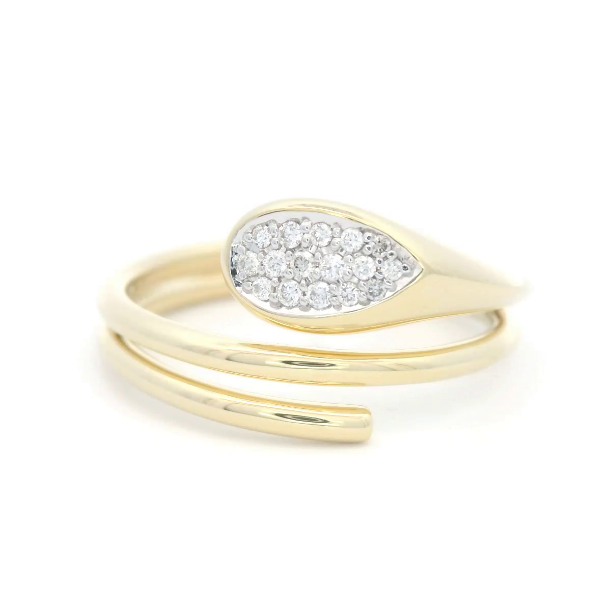 Diamond Dress Ring Set in Yellow Gold