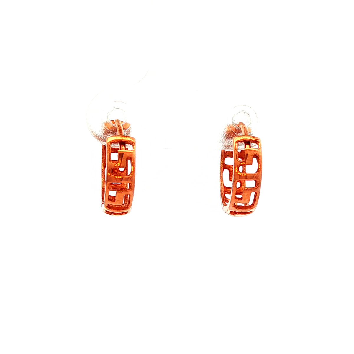 Rose Gold Geometric Hoop Earrings