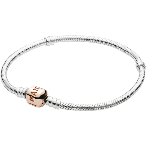 PANDORA MOMENTS Silver Bracelet, Rose Clasp Bracelet