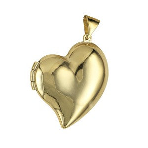 Yellow Gold Asymmertrical Heart Locket