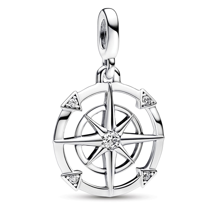 Pandora Compass Sterling Silver Medallion