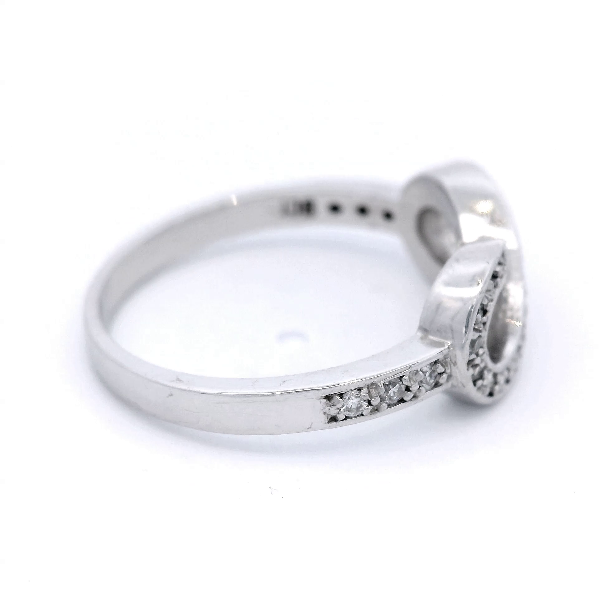 Diamond Set Infinity Ring in White Gold