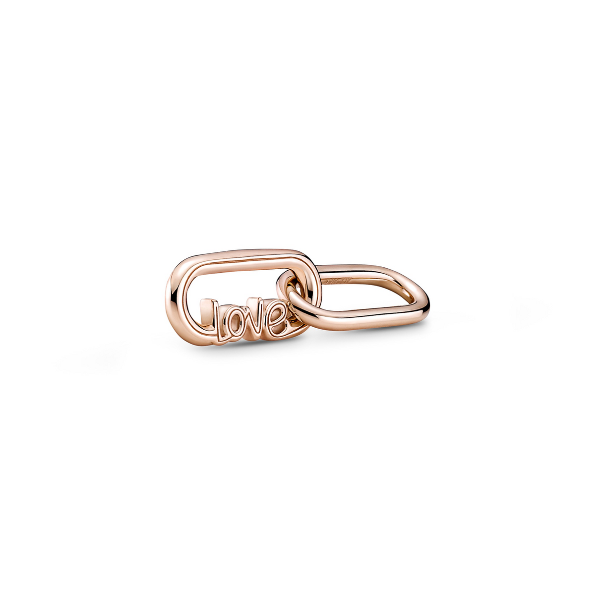 Pandora Me 14k Rose Gold Plated 'Love' Word Double Link