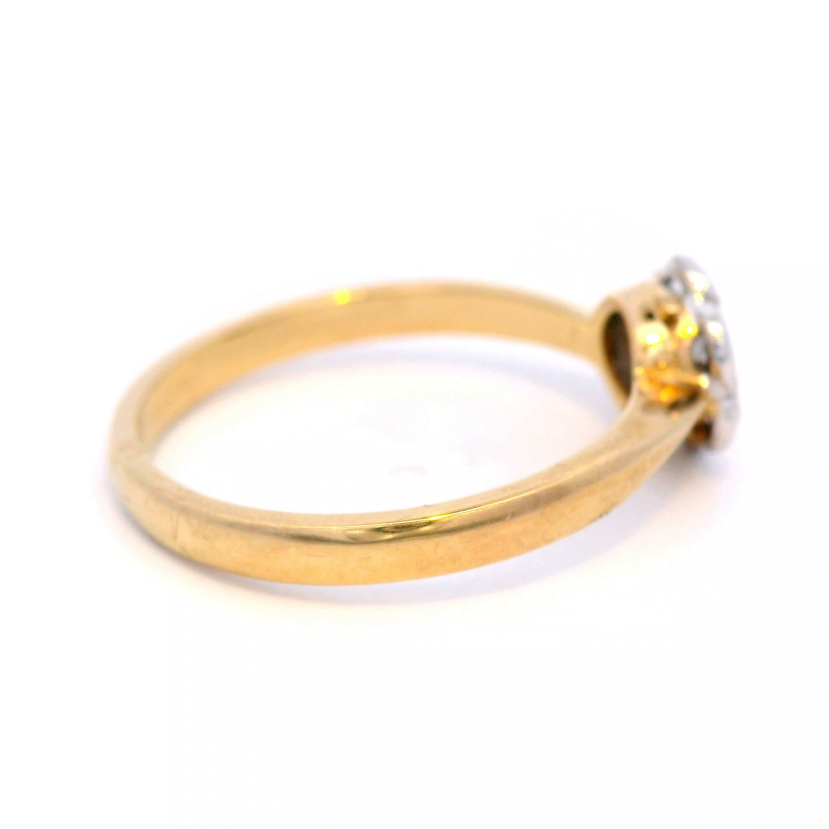 9 Carat Yellow Gold Cubic Zirconia Cluster Dress Ring