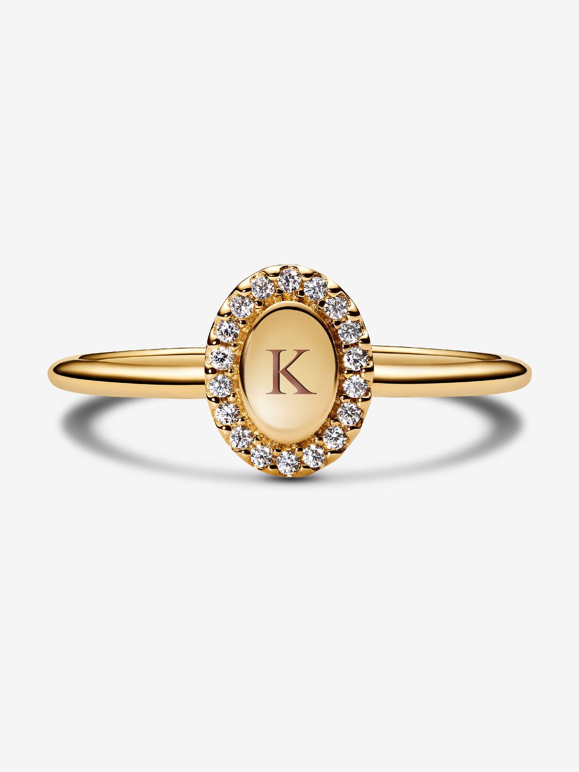 Pandora Engravable Oval Halo Ring