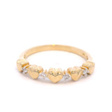 Diamond Heart Ring in Yellow Gold