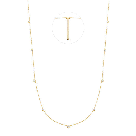 Ania Haie Gold Bezel Cubic Zirconia Station Necklace