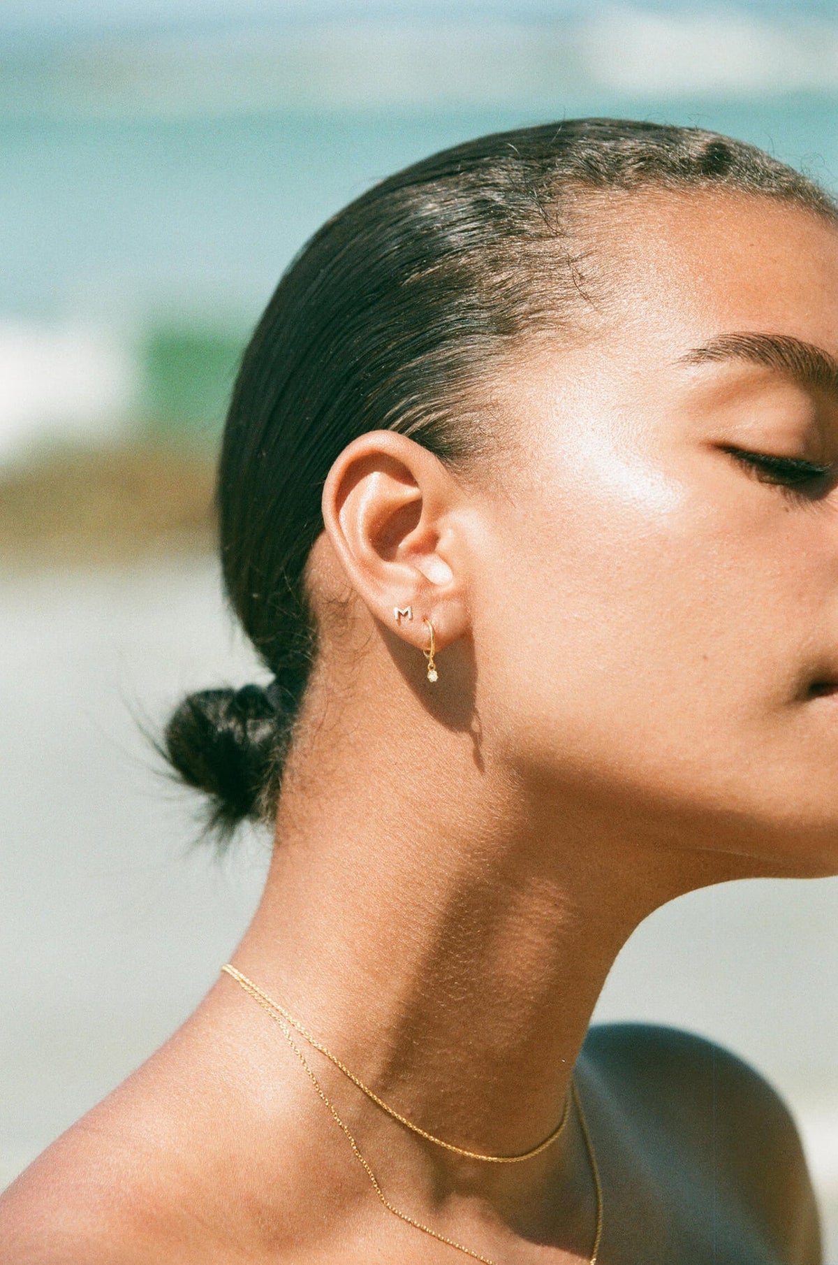 Kirstin Ash Initial "E"  Earrings Sterling Silver