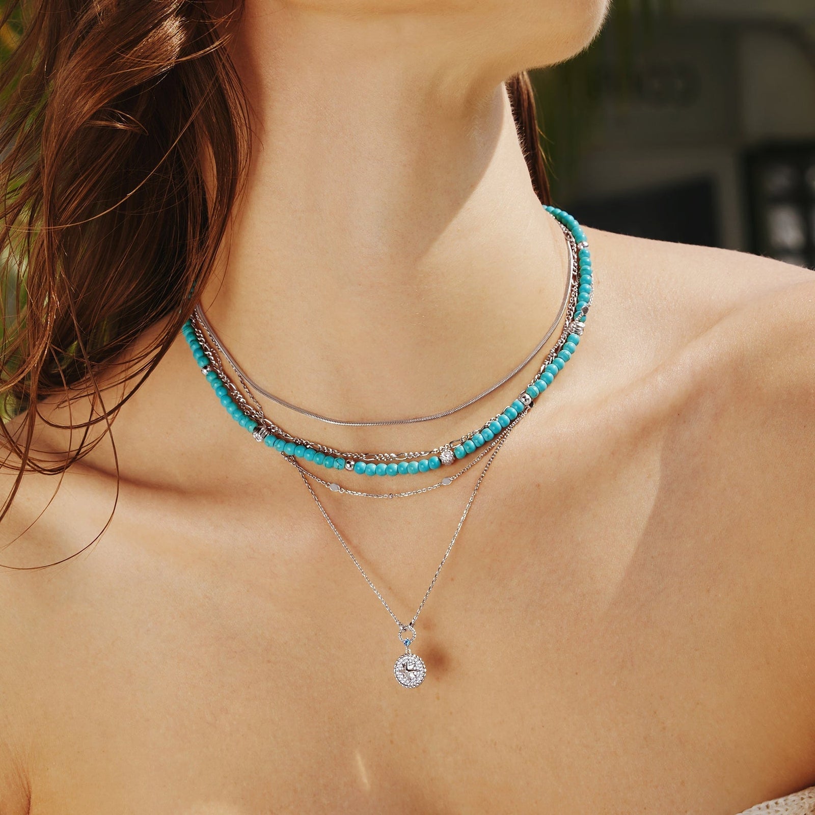 Ania Haie Two-Tone Eight-Pointed Star Signet Necklace