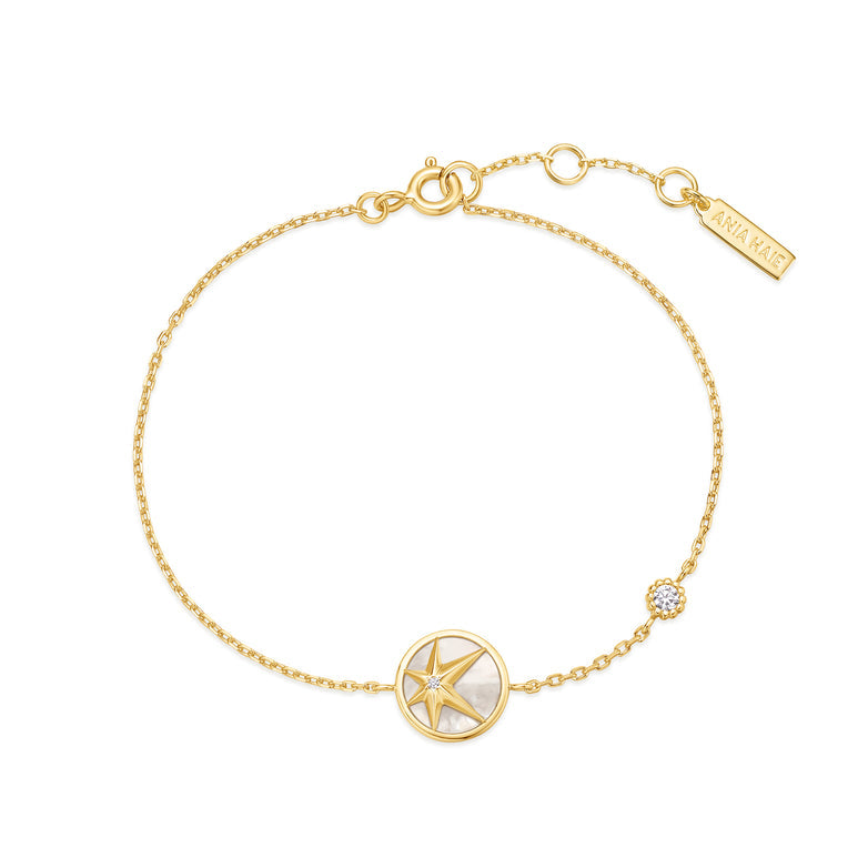 Ania Haie Gold Star Mother-Of-Pearl Bracelet