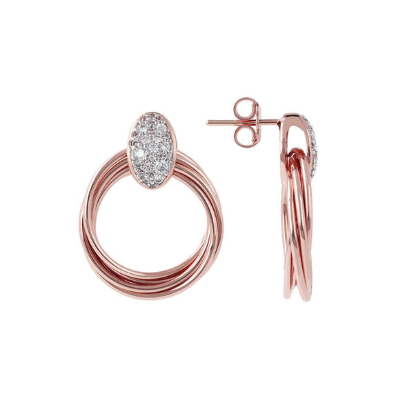 BronzeAllure Multicircle Dangle Earrings