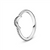 Crescent Moon Silver Ring w CZ